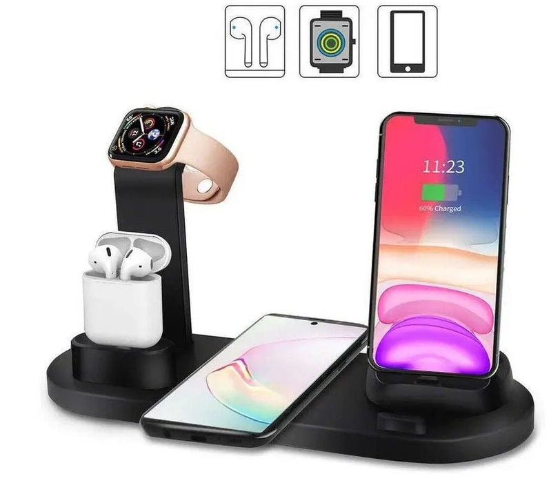 Wireless Fast Charger 4 in 1 | For iPhone, Samsung, AirPod Apple Watch - Battery Mate