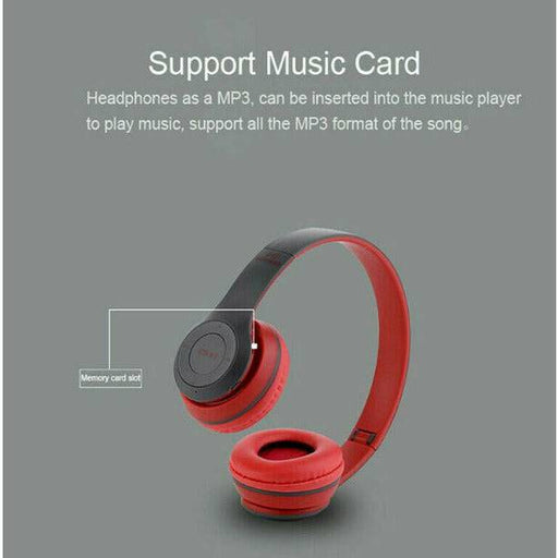 Wireless Headphones Bluetooth Kid Earphone Noise Cancelling over Ear Stereo P47 - Battery Mate